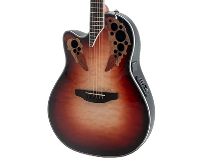 Guitarra A/E Zurda Ovation Celebrity Elite Plus CE44LX-1R - Ruby Burst - Caja Abierta Foto 1 de 4
