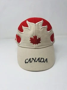 Canada Baseball Hat Cap Adjustable Inetol Red/Cream Red Maple Leaf Adjustable - Picture 1 of 5