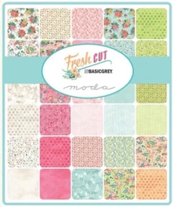 Fresh Cut Charm Pack 5” BasicGrey Moda Fabrics Quilting Fabric RARE - Picture 1 of 3