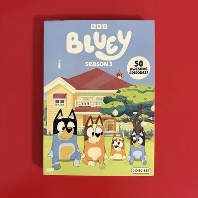 Bluey Season 3 DVD 2 Disc Set 50 Episodes Brand New Sealed Disney Kids Show Blue - Image 1 of 4