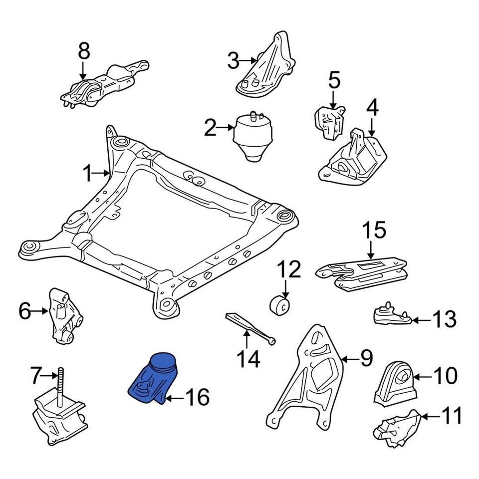 For Volvo V70 1998-2000 Volvo 8631021 Engine Mount Foto 1 de 1