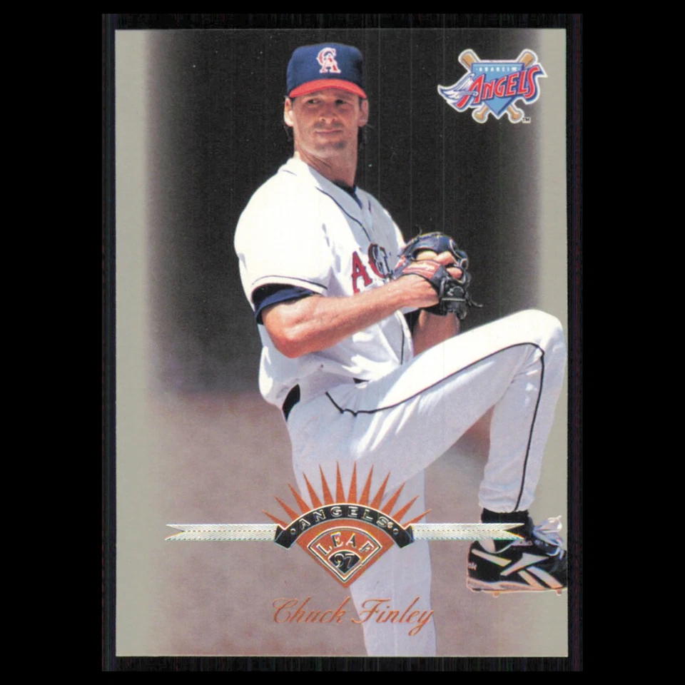 Chuck Finley #87 1997 Leaf Anaheim Angels Baseball Card MLB NM - Image 1 of 3