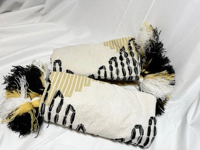 Ink+Ivy Arizona 2 fundas marfil negro oro amarillo bohemio Foto 1 de 4