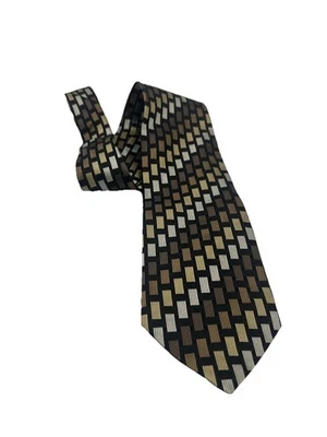 Corbata de lujo VALERIO GARATI 100 % seda hecha a mano ITALIA, dorada, plateada, negra Foto 1 de 4