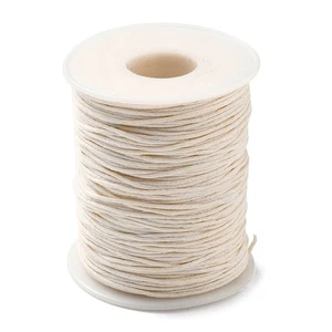 Cuerda de algodón encerado crema 5M longitud continua 1 mm de grosor - Imagen 1 de 1