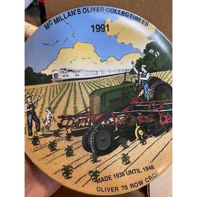 Placa de coleccionista de tractor Oliver: 1991 por MCMILLAN #205 DE 300 súper rara con caja Foto 1 de 4