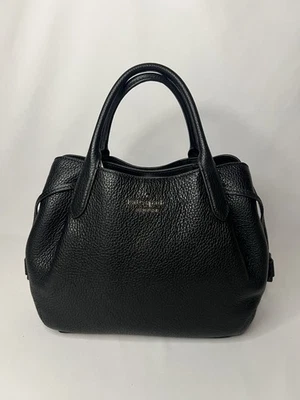 Bolso de mano bandolera Kate Spade mediano con albóndigas de cuero negro guijarro Foto 1 de 4