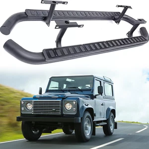 2 PCS Running Boards Fits for Defender 2003-2016 90,110 Black Nerf Bar Side Step - Picture 1 of 17