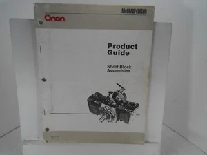 ONAN SHORT BLOCK ASSEMBLIES PRODUCT GUIDE BOOK - Imagen 1 de 1