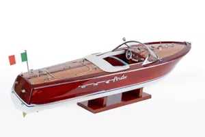 RIVA ARISTON 50cm Handcrafted Wooden Model Speed Boat Ship Gift Decoration - Picture 1 of 10