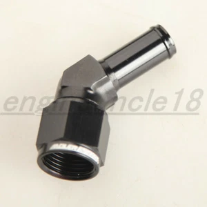 AN6 to 5/16",AN6 to 3/8",AN8 to 1/2" Hose Barbs 45 Degree Aluminum Fuel Fitting - Picture 1 of 29