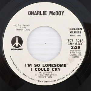 Charlie Mc Coy – I'm So Lonesome I Could Cry 45rpm Reissue Record ZS7 8918 PROMO - Picture 1 of 15