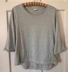 Poetry Womens Top Blue Hemp Cotton Oversized Relaxed Boxy US 8 UK 12 - Picture 1 of 6
