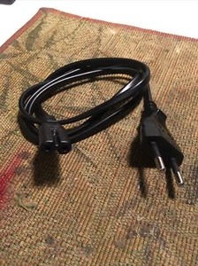 SP- 021A  I-SHENG 2.5 A  250V  EURO  Power Cable  2 Pin  2 Prong 3 Ft ( 91 cm ) - Picture 1 of 5