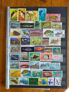 + 45 Timbres Poissons ( lot S 156 ) - Photo 1/1