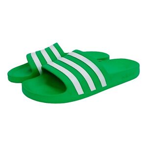 Adidas Mens Adilette Aqua Beach Green Slide Sandals FY8048 Sz 7 Logo Slippers 