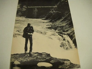 JOHN DENVER says Thanks...I'VE NEVER BEEN HIGHER original 1972 Promo Display Ad - Picture 1 of 2