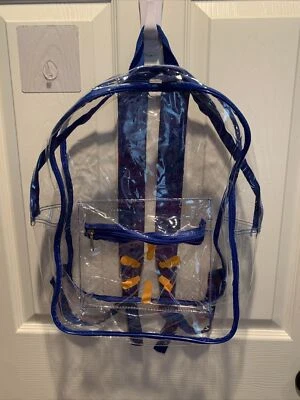 Walmart Spark Logo  Employee Uniform Clear Transparent Backpack Rare - Imagem 1 de 4