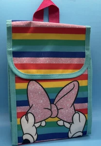 Minnie Mouse Disney lunch sack tote Rainbow with Minnie bow. - Picture 1 of 7