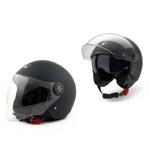 Helm Jet Motorroller MPH One Doppelt Visier Genehmigt ECER-22-05 Weiß Glänzend - Bild 1 von 1