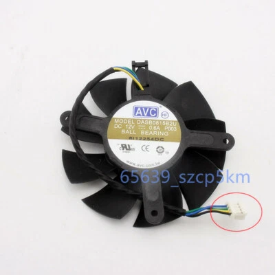 AVC DASB0815B2U 12V 0.6A 4-Pin For DELL GTX560TI Graphics Card Fan  - Image 1 of 4