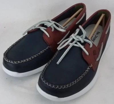 Sperry Top Sider Sojourn Cuero Azul Marino/Rojo 10 EE. UU. NUEVO EN CAJA Foto 1 de 4