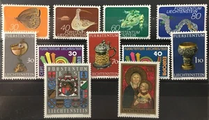 Liechtenstein 1973 - Complete Year, 11 stamps MNH - Picture 1 of 1