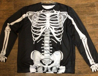 Halloween Skelton Camiseta Disfraz Mujer’s XL Poliéster Spandex NUEVO Foto 1 de 4