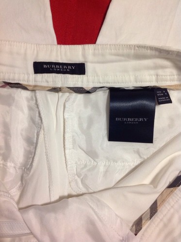 PANTALONI CASUAL BIANCHI BURBERRY LONDON TAGLIA 4