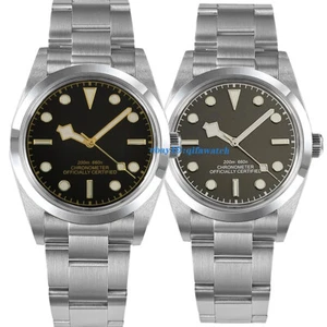 Reloj Hombre 39mm 36mm Cristal Zafiro Estéril Negro Azul Movimiento NH35 Cepillado - Imagen 1 de 22