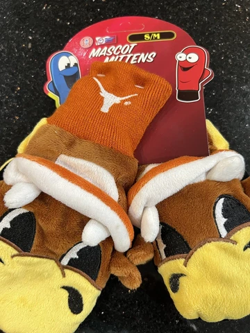 Texas Longhorns NCAA plush cute child team logo mittens gloves Cover