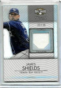 JAMES SHIELDS 2012 TOPPS TRIPLE THREADS GAME USED JERSEY #33/36  - Picture 1 of 1