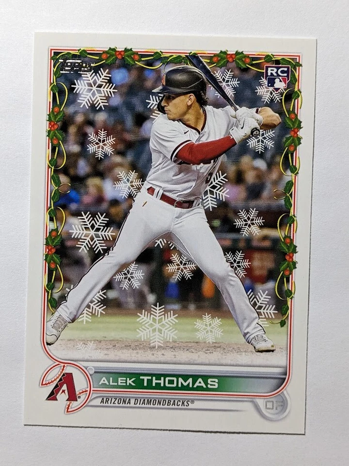 ALEK THOMAS RC 2022 TOPPS HOLIDAY ROOKIE #HW14 DIAMONDBACKS - Image 1 of 2