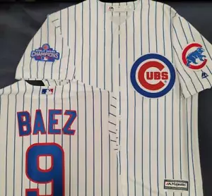 20215 Majestic Chicago Cubs Javier Baez 2016 Campeón de la Serie Mundial - Imagen 1 de 1