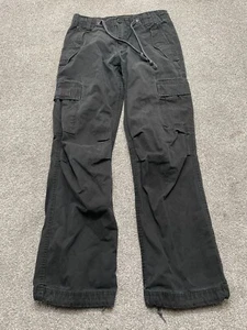 VINTAGE Molecule Pants Small Black Straight Cargo Utility Paratrooper Y2K - Picture 1 of 11