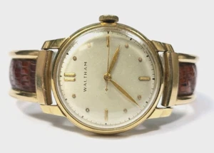 Waltham 21 Jewel Grade 621 Size 6/0-C 14k Yellow Gold Mechanical Wrist Watch - Picture 1 of 10