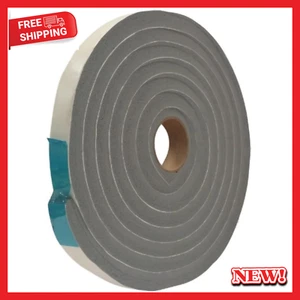 Door Window Seal Weather Stripping Foam Tape Grey Vinyl 3/4 in. x 1/2 in. 10 ft. - Picture 1 of 5