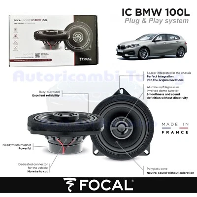 Altavoces Coaxiales Post FOCAL Plug Y Play IC BMW 100L BMW Serie 1 F40 - Imagen 1 de 4