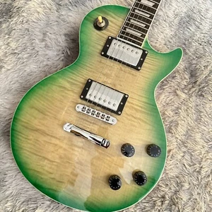Guitarra Eléctrica Verde LP Rayas Tigre Pastillas 2H, Cuerpo de Palisandro, 6 Cuerdas - Imagen 1 de 10