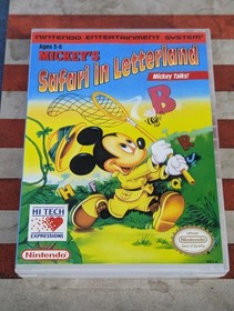 Plastic Custom Game Case for NES Mickey's Safari In Letterland NEW! Nintendo
