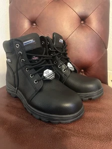 Stivali da lavoro moto Skechers biker donna Workshire punta acciaio 10 - Foto 1 di 5