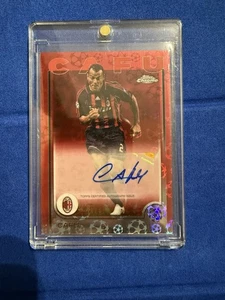 Cafu 2024-25 Topps Chrome UEFA CC Logofractor Red Auto #4/5 AC Milan - Picture 1 of 3