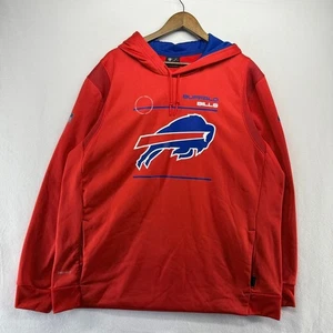 Buffalo Bills Sweatshirt men's 2XL Red Hoodie Nike Dri Fit On Field Pullover - Picture 1 of 13