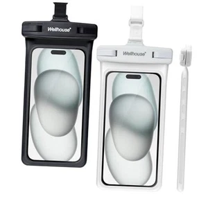 Pochette Téléphone Étanche, Coque Téléphone Étanche pour Pack de 2 - Noir & Blanc7.0" - Photo 1 sur 7