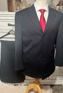 Vintage El Gran Baron Columbian 100% Wool Men’s Black Suit 40R/Pant 41/29 RARE - Picture 1 of 21