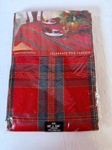 Mantel a Cuadros Oblongo Vintage Christmas Royale Rojo Multi Fiesta de Vacaciones 85-18 - Imagen 1 de 6