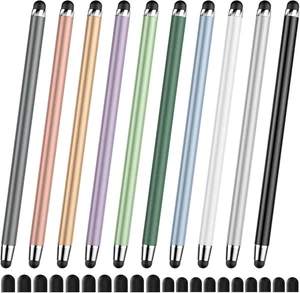 Paquete de 10 bolígrafos 2 en 1 para pantallas táctiles con puntas adicionales para iPhone/Android - Imagen 1 de 7