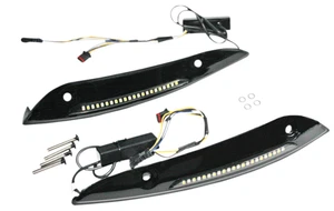 Custom Dynamics - CD-RG-SWT-AW2-B - Windshield Trim with LED Turn Signals, Gloss - Picture 1 of 6