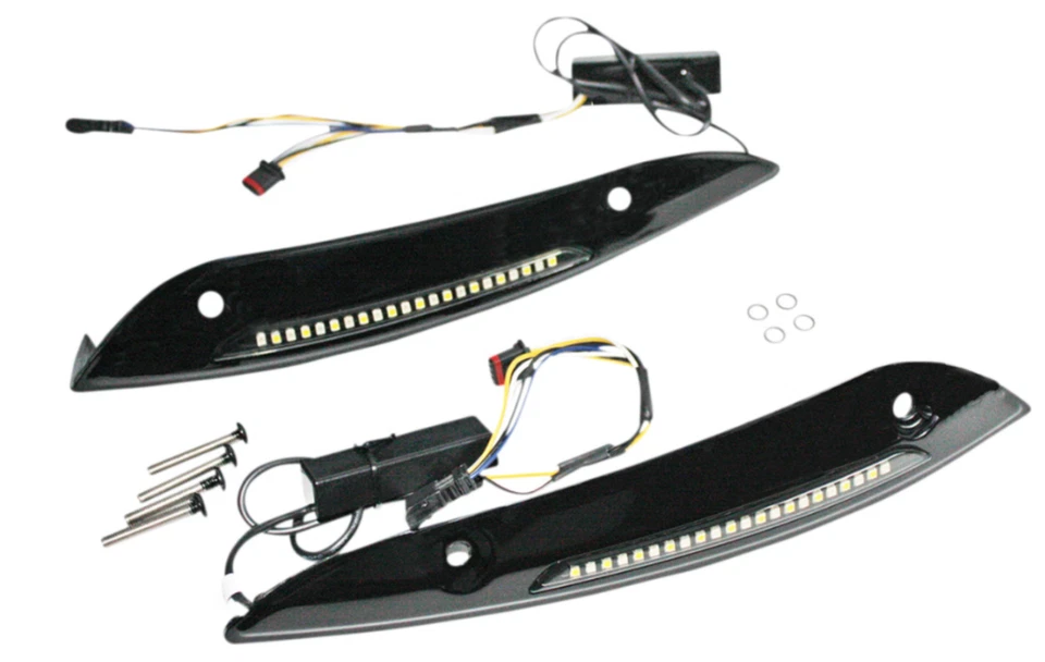 Custom Dynamics - CD-RG-SWT-AW2-B - Borde de parabrisas con señales de giro LED, brillo Foto 1 de 4