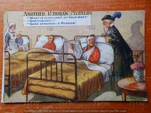 Reg Maurice comic, Another RUSSIAN Mystery. Hospital visitor, Nurse, Grumpy man - Picture 1 of 2